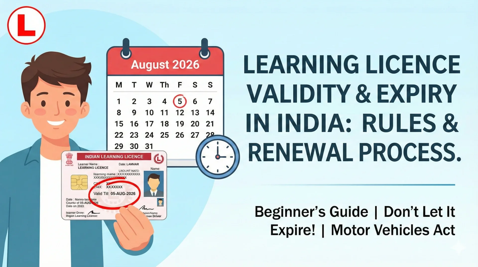 Learning Licence Validity & Expiry Rules Explained (India)
